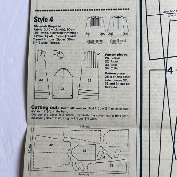 Vintage Designer Sewing Patterns Uncut Lot Of 4 Women Teens Girl Full Figure 70s - Picture 10 of 12